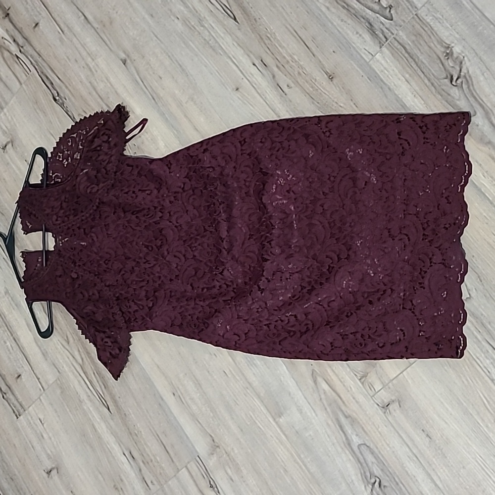 White House Black Market Dress Dark Red Size 2